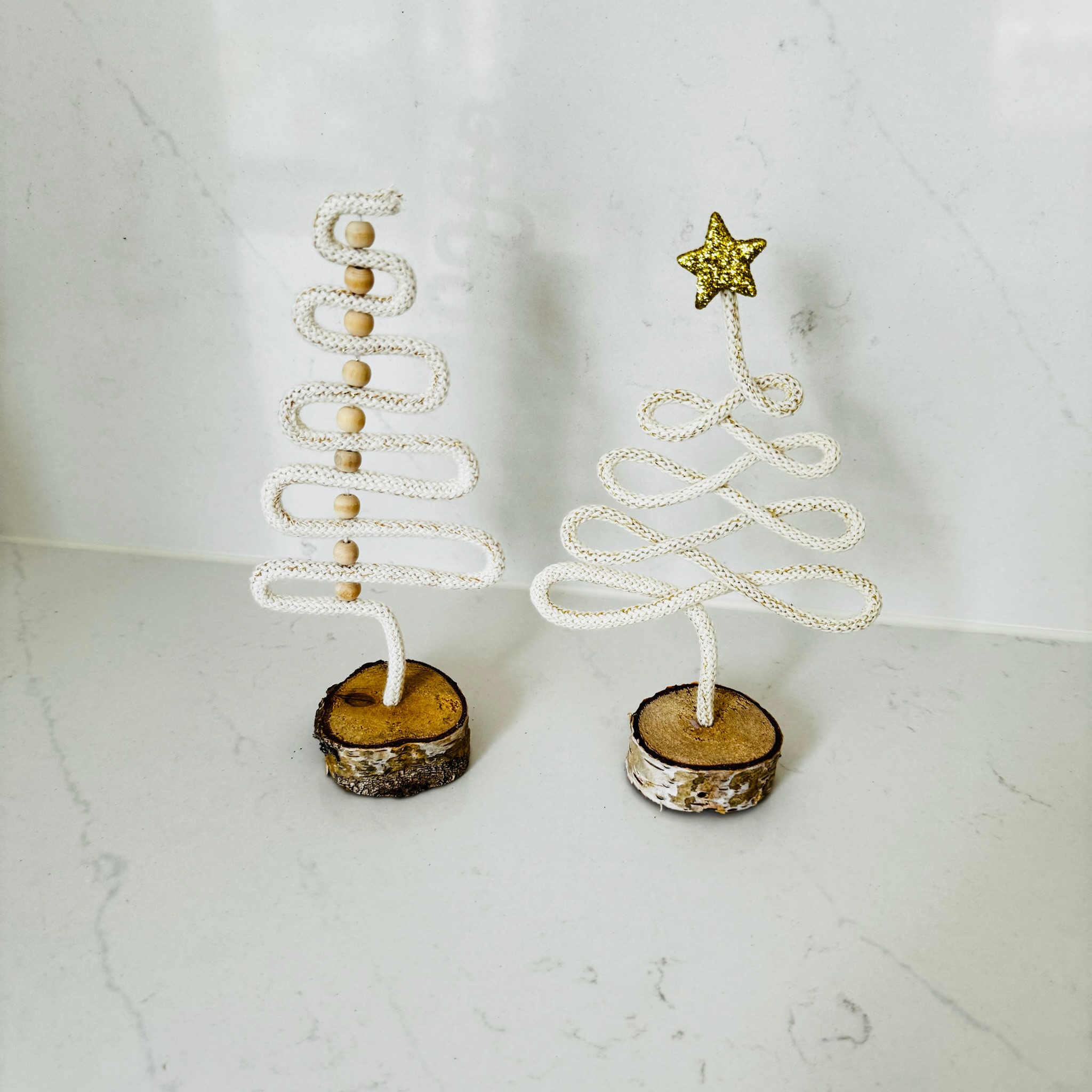 Sapin torsadé et/ou perlé - Lot de 3